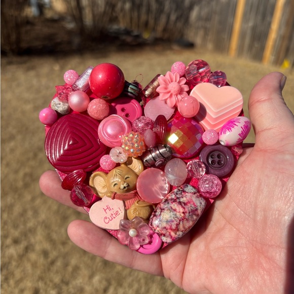 Hand Crafted Other - Hand Crafted Pink Heart Ornament